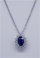 Halskette Davite & Delucchi Dame in Weißgold Zaffiro 0.55 Ct CLN011759ZF - CLN011759ZF